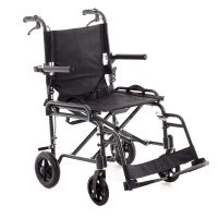 Кресло-каталка складная MK-280 (FS860LB) с тормозами для сопровождающего (45 см)